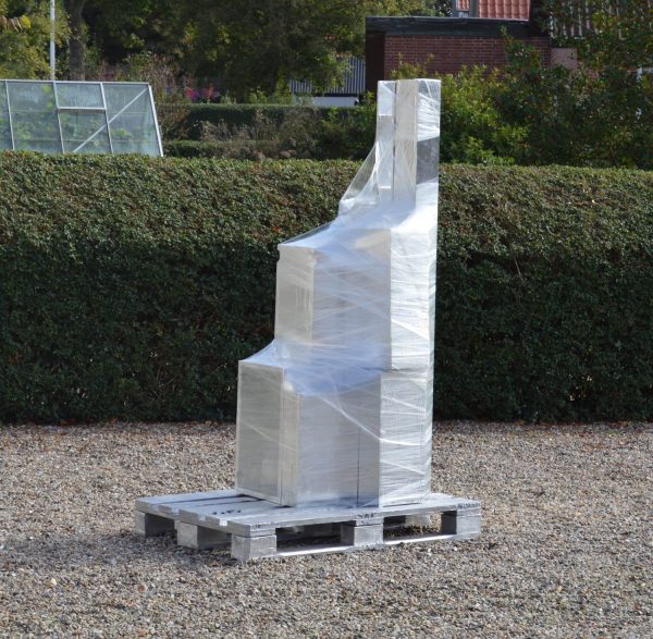 Pallet stacked with packaging