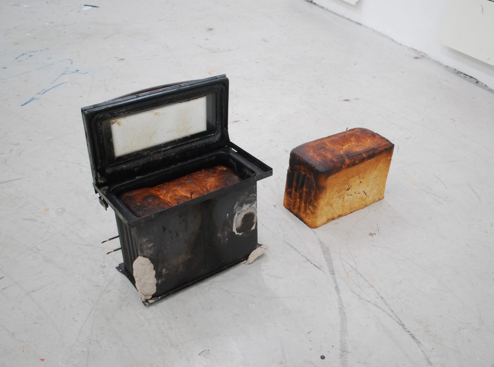Bread in oven